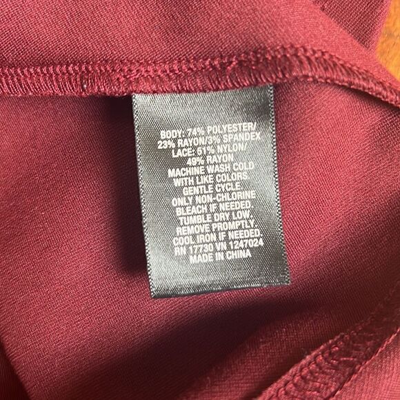 Mossimo Supply Co. Size Medium Round Neck Burgundy Sleeveless‎ Fit & Flare Dress - Picture 4 of 4